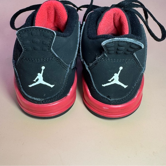 Nike Air Jordan 4 Retro “Red Thunder” Sneakers Toddler’s SZ 12 C - Picture 9 of 13